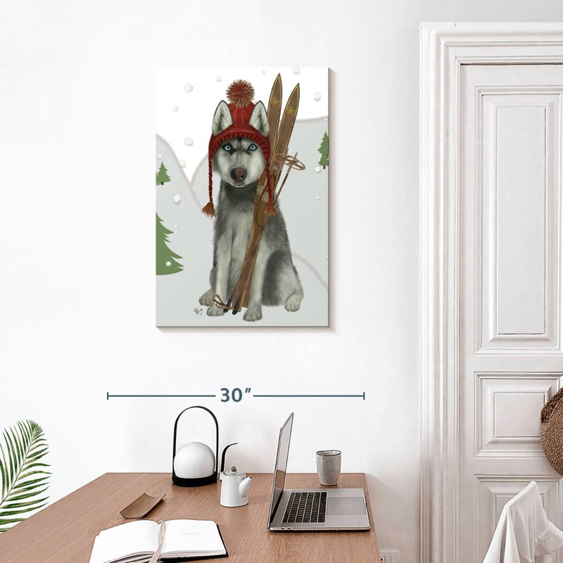 Brampt Husky Skiing, 30" H x 20" W