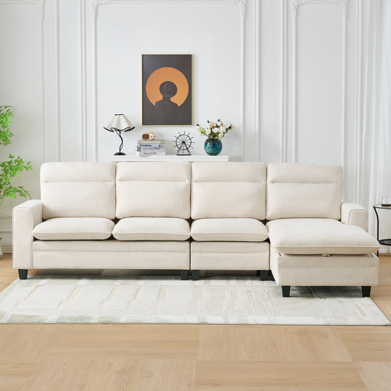 Canapé modulaire Chenille, Chenille beige