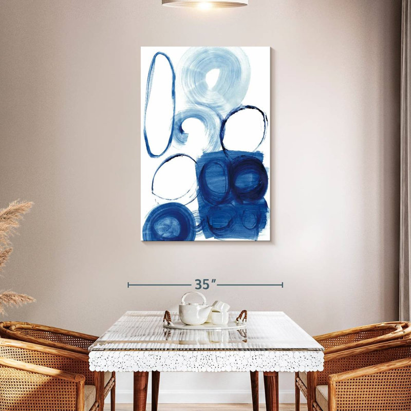 Avery Blue Circle Study I, 45" H x 30" W