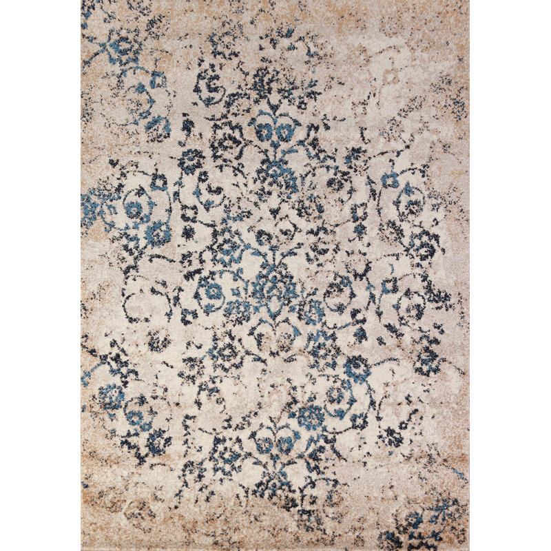 Tapis oriental floral transitionnel turc 4 x 6