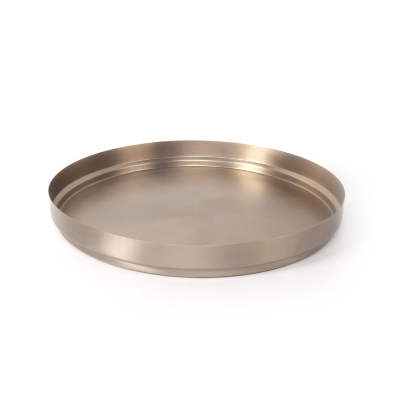 Rondo Metal Tray, 4cm H x 34cm W x 34cm D, Soft Copper