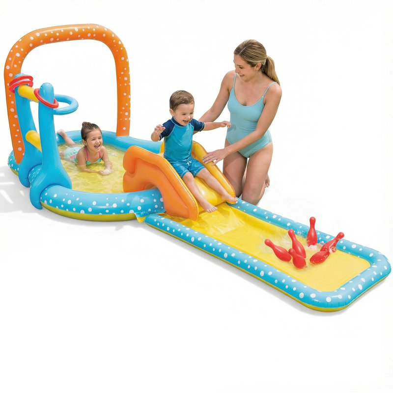 Piscine pour enfants avec glissade gonflable Kiddie