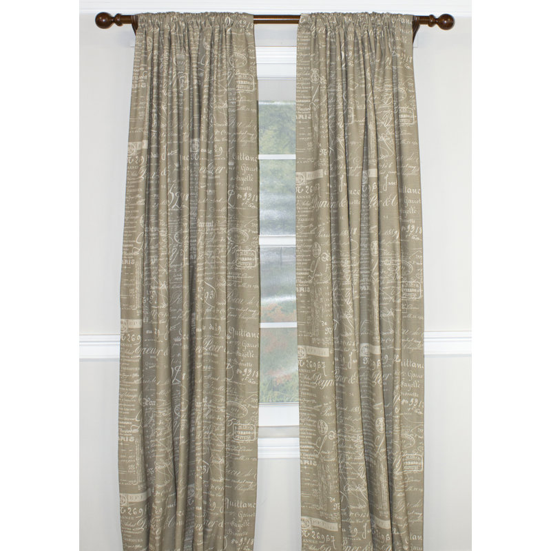 Docpanli Cotton Blend Room Darkening Curtain Pair, Linen, 50" W x 63" L