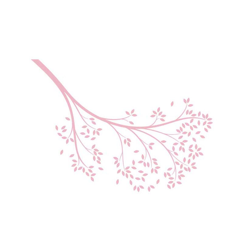 Décalcomanie murale branche atteindre, Rose clair
