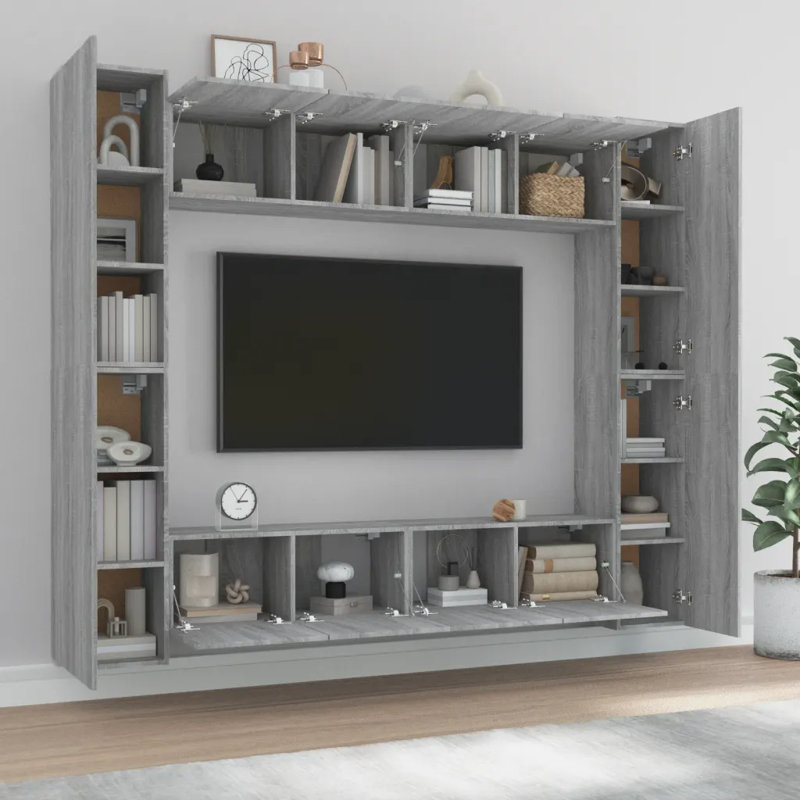 Floating Entertainment Center for TVs up to 32", 160cm, Grey Sonoma