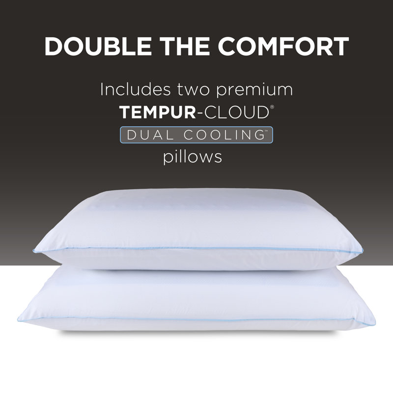 TEMPUR-Cloud Breeze Dual Cooling Pillow, Queen, 2 Pack