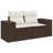  Garden Sofa Set Brown