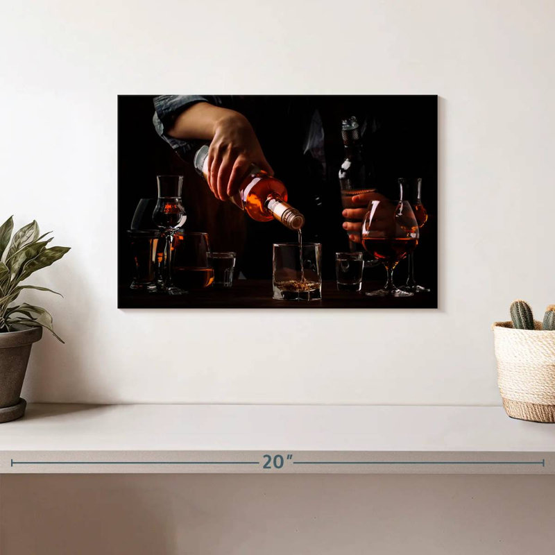 Yarlin Bartender Pouring Drinks, 8" H x 12" W