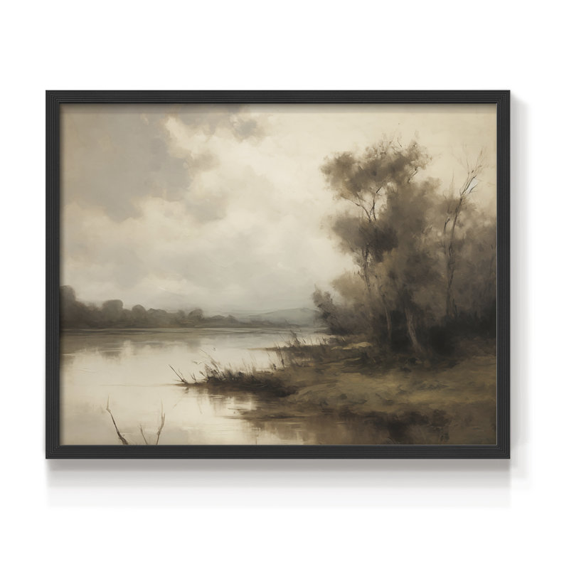 Paysages rétro-DCL XXXVI - reproduction encadrée - réaménageable, H 8 po x l 10 po, Noir