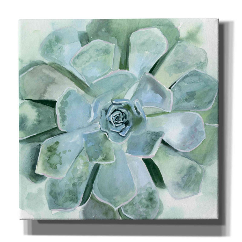 «Verdant Succulent III» par Victoria Borges, art mural sur toile, H 37 po x l 37 po x P 1,5 po