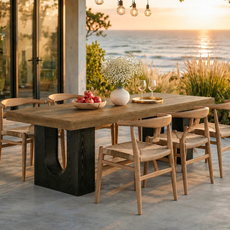Table de salle à manger 78,7 "pour 6 à 8 personnes