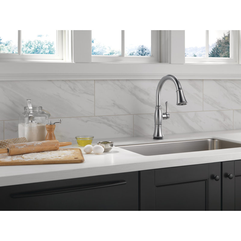 Cassidy Touch Kitchen Faucet Brushed Nickel, Kitchen Faucets with Pull Down Sprayer, Kitchen Sink Faucet, Touch2O Technology, Lumicoat Arctic Stainless