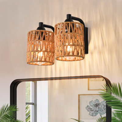 Rattan Vanity Light
