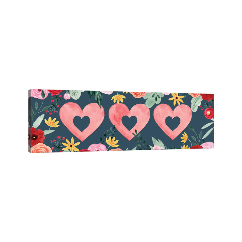 Sweet Hearts Collection D by Grace Popp - Wrapped Canvas Panoramic Gallery-Wrapped Canvas Giclée