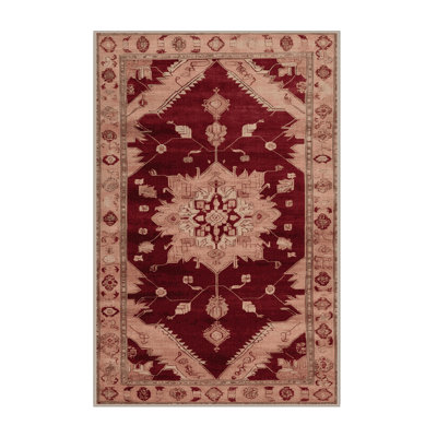 Machine Washable Overdyed Brown Area Rug