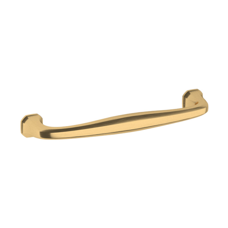 6" Satin Brass Traditional Cup Pull with Mounting Hardware