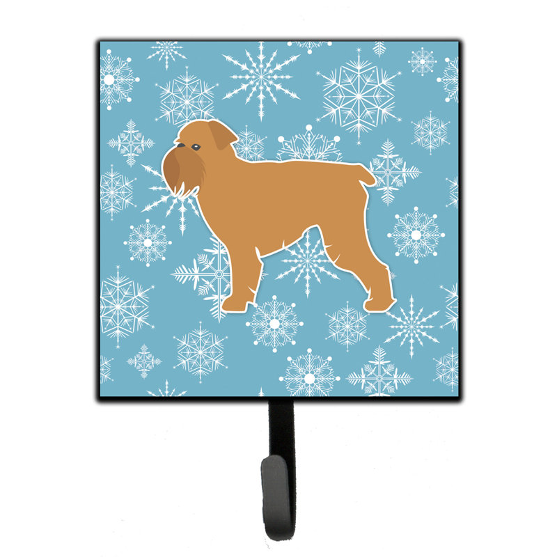 Organisateur de clés murales avec crochets avec crochets winter flocon kerry terrier Bulger, Griffon bruxellois