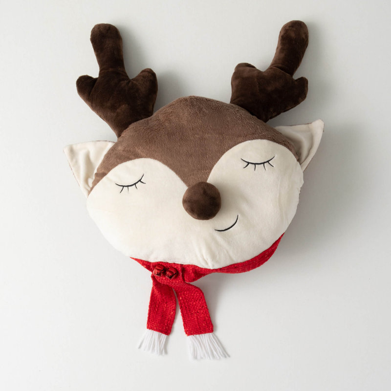 Multicolore coussin décoratif 24,5 "Sleeping Reindeer Christmas