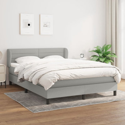 Box Spring Bed with Mattress Fabric