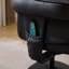 Avec fauteuil de massage inclinable avec fonction de massage et repose-pieds, fauteuil inclinable pivotant à 360 ° en cuir de polyuréthane avec base enveloppée, vibration à 5 points avec fonction de massage, siège chauffant et dossier réglable à 140 °