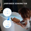 Baignoire rectangulaire autoportante 48 po x 27,5 po avec siège intégré, antidérapant, pour petits espaces-90238087