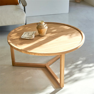 Harrus Solid Wood Three Leg Coffee Table