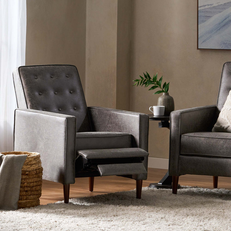 Fauteuil inclinable, Microfibre / microsuède - ardoise