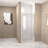 Shower Door  - Brushed Nickel Aluminum Frame Material, Half Frame,1/4"(6Mm) Tempered Glass Explosion Proof Film-122071500