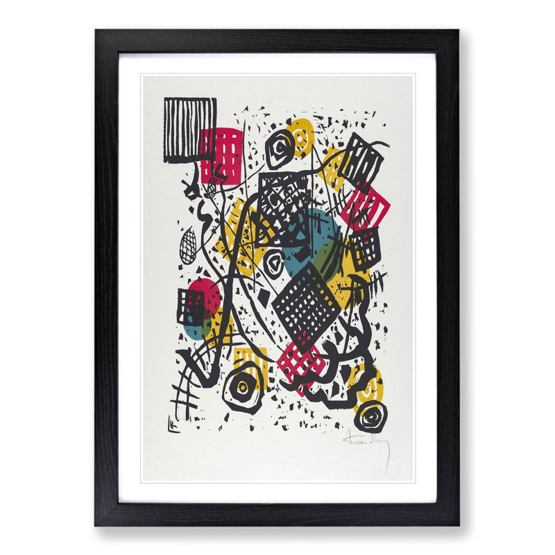 Small Worlds V by Wassily Kandinsky - Single Picture Frame Print on Wood, Black Framed, 36cm H x 27cm W x 2cm D