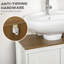 Armoire de salle de bain, armoire de rangement autoportante avec tablette réglable, porte double-120226048