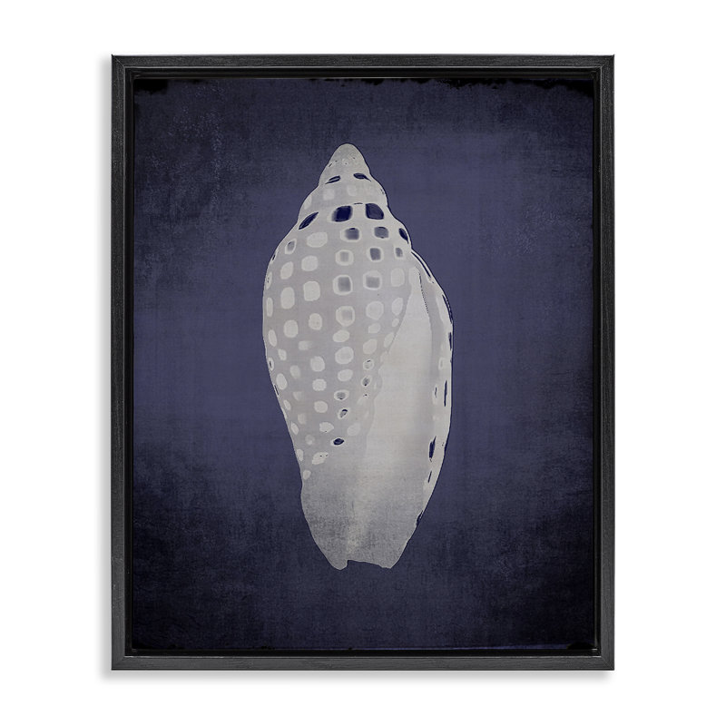  "Junonia on Indigo", art mural encadré par Graffi * Tee, Cadre flottant noir de jais, H 21 po x l 17 po