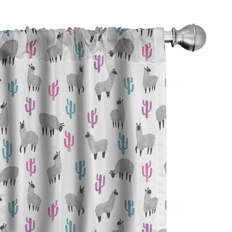 Exotic Semi-Sheer Rod Pocket Curtain Panels, 28" x 95"