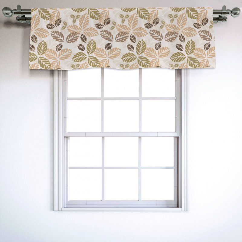 Sateen Floral Ruffled Window Valance