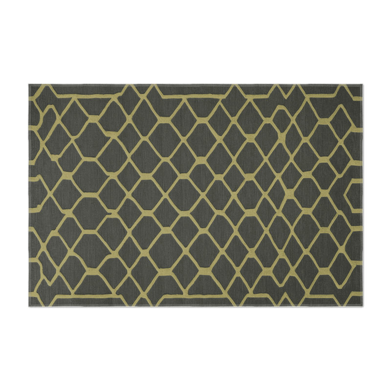Tapis brun intérieur et extérieur Trellis, Rectangulaire 8 pi x 10 pi