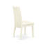 L'ensemble de mobilier de salle à manger 5 pièces comprend une table de cuisine ronde avec piédestal et 4 chaises en lin, blanc lin