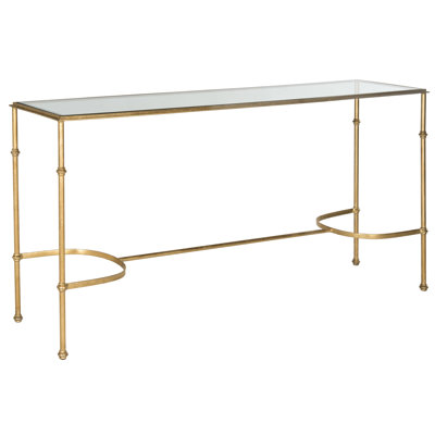 Cooe 63'' Glass Top Console Table