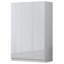 Carlton 3 Door Wardrobe - Matt White: Soft-Close Hinged Doors and Handleless Push-to-Open Feature-1238586442