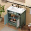 Charmant meuble-lavabo avec conception complexe et rangement pratique