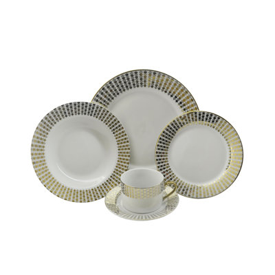 40 Piece Ceramic Dinnerware Set - Service for 8