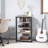Ioulia Corner TV Stand, AV Media Stand, Corner Audio Tower with Storage Shelves and Steel Frame-1515734252
