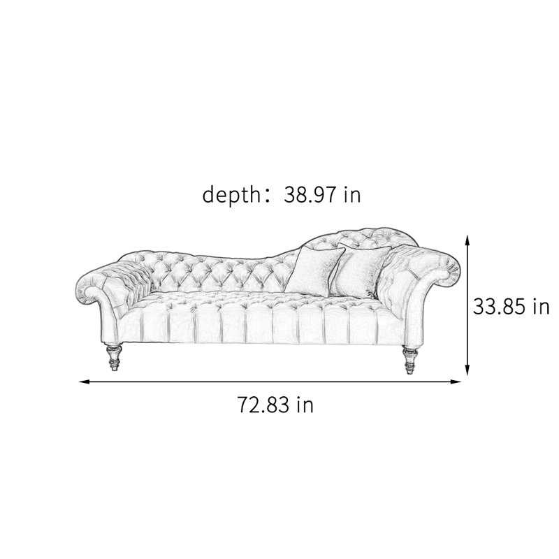 Chaise longue décontractée élégante et confortable, Face à la droite
