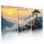 Tableau sur toile tendue représentant un coucher de soleil en montagne (ensemble de 3)-118676129