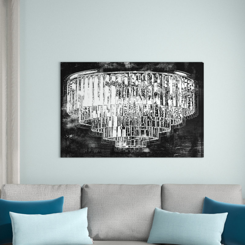 Midcentury Chandelier - Impression sur toile, H 20 po x l 30 po x P 1,5 po