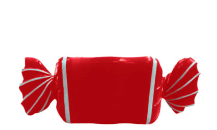 Statue de bonbon au chocolat surdimensionnée Jahmiere, Rouge