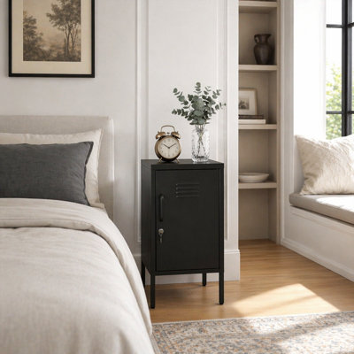 Durable Multi-Functional Metal Storage Cabinet with Adjustable Shelves and Lockable Door for Home or Office Use