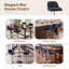 Swivel Upholstered Counter Stool with Metal Frame-1409992581