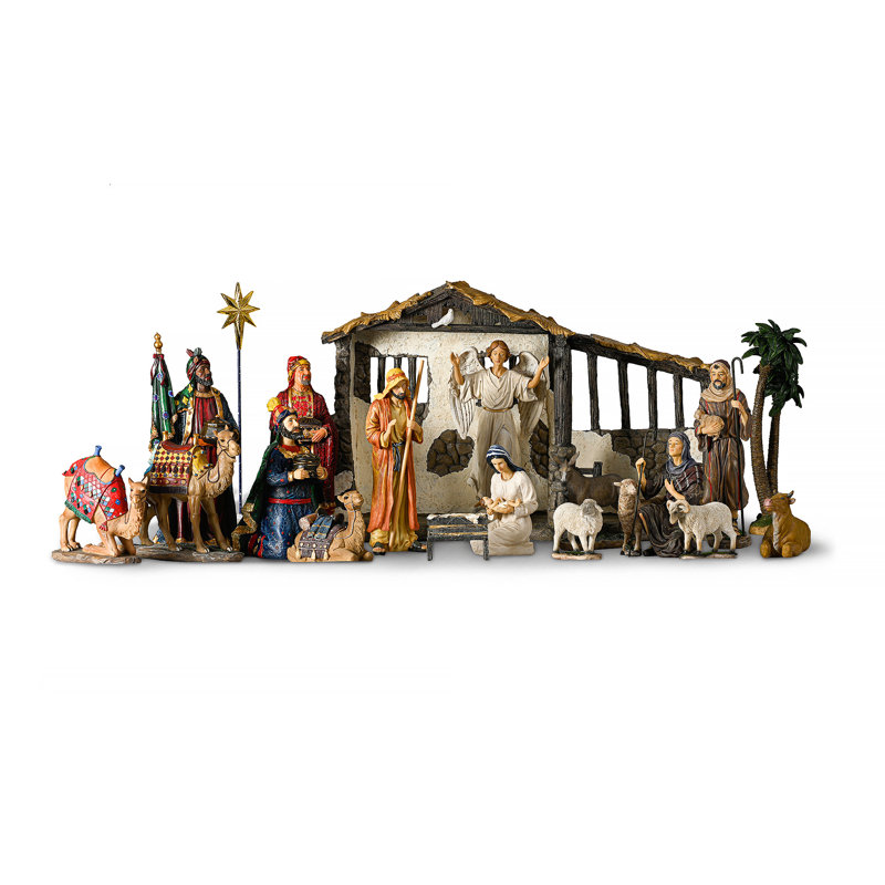 20Pc Nativité 10H-xtra animaux / palmier