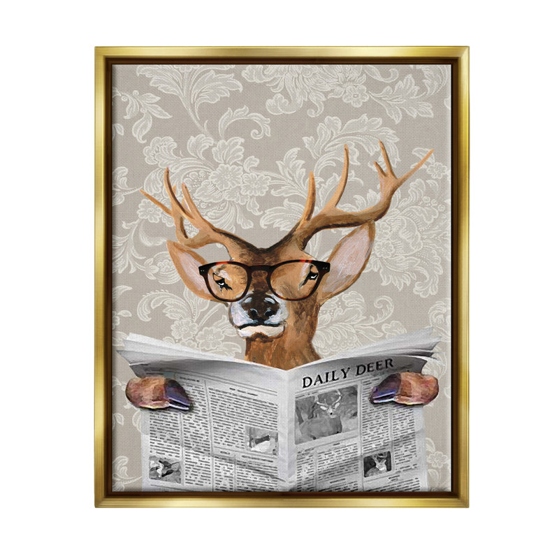 Single Picture Frame Graphic Art on MDF, Metallic Gold Floater Frame, 21" H x 17" W x 1.7" D