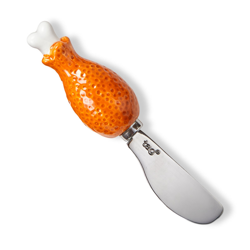 Turkey Leg Spreader Orange Ceramic Thanksgiving