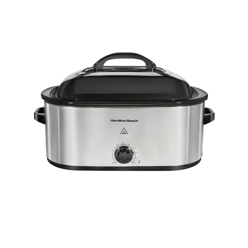 Hamilton Beach Electric Roaster Oven, Silver, 11" H x 24.2" W x 16.15" D